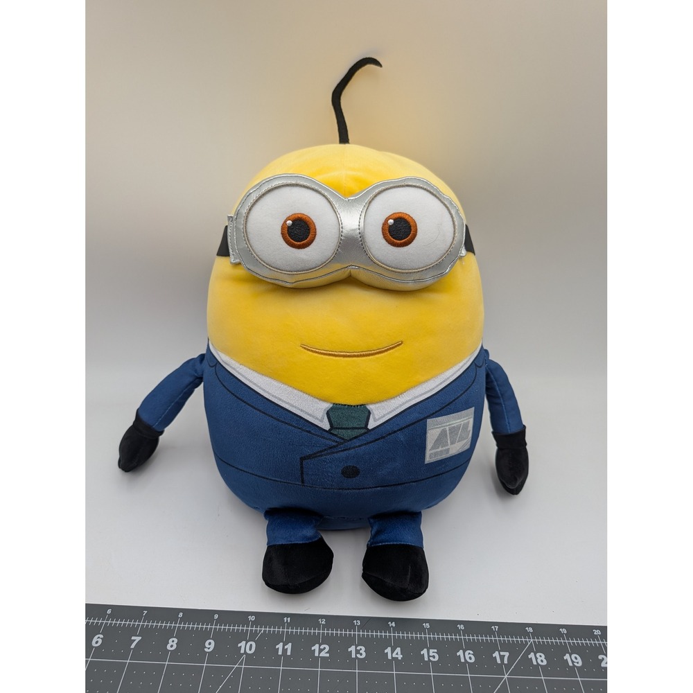 Illumination Despicable Me 4 Minion Plush Yellow AVL Suit Agent Tim Weighted